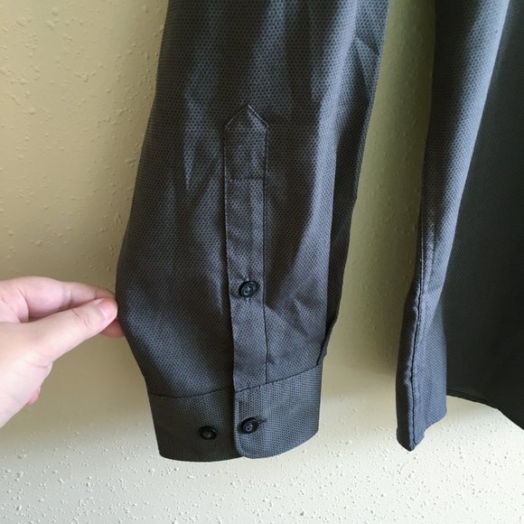 A(x)ist Gray Dot Long Sleeve XL Button Men’s Top - Picture 6 of 12